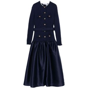 Self Portrait, Dames, Jurken, Blauw, Maat: M Taf,