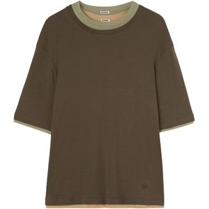 Jil Sander, Heren, Tops, Bruin, Maat: L