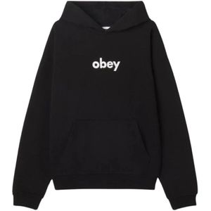 Obey, Heren, Sweatshirts & Hoodies, Zwart, Maat: S Katoen,