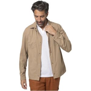 Herno, Heren, Overhemden, Beige, Maat: L Nylon,