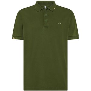 Sun68, Heren, Tops, Groen, Maat: S Poliester,