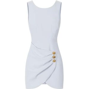 Elisabetta Franchi, Dames, Jurken, Blauw, Maat: XS Satijn,