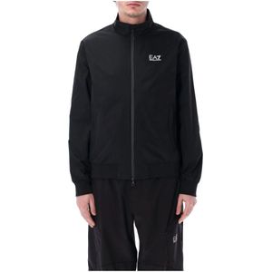 Emporio Armani Ea7, Heren, Jassen, Zwart, Maat: 2XL Polyamide,