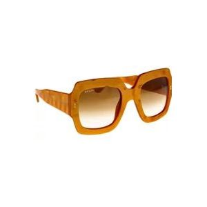 Gucci Spiegel Lens Zonnebril , Yellow , Dames , Maat: 53 MM