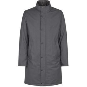 Herno, Heren, Mantels, Grijs, Maat: L Nylon,