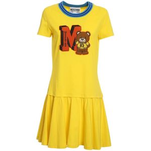 Moschino, Dames, Jurken, Geel, Maat: XS Katoen,