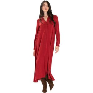 Momoni, Dames, Jurken, Rood, Maat: S Zijde,