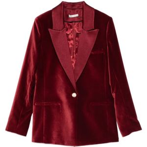 Alice + Olivia, Dames, Jassen, Rood, Maat: XS Leer,