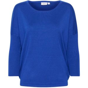 Saint Tropez, Dames, Truien, Blauw, Maat: L Viscose,