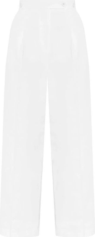 Givenchy - Witte Katoenen Geplooide Broek - Dames