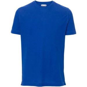 Zanone, Heren, Tops, Blauw, Maat: XL Katoen,