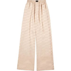 Balenciaga, Dames, Broeken, Beige, Maat: XS Satijn,