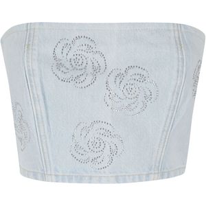 Rotate Birger Christensen, Dames, Tops, Blauw, Maat: XS Denim,