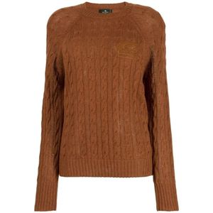 Etro, Dames, Truien, Bruin, Maat: S Kasjmier,