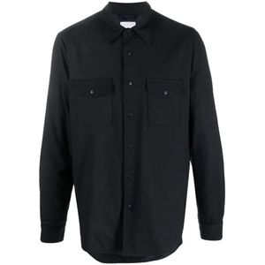 Aspesi, Heren, Overhemden, Blauw, Maat: M Wol,