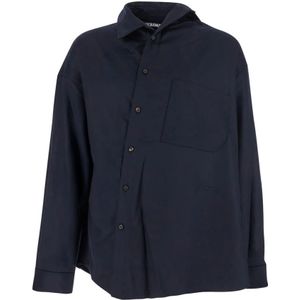 Jacquemus, Heren, Jassen, Blauw, Maat: XL Wol,