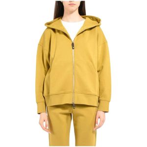 Max Mara, Dames, Sweatshirts & Hoodies, Geel, Maat: S Katoen,