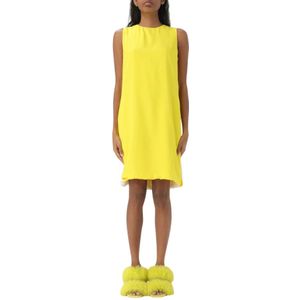 Msgm, Dames, Jurken, Geel, Maat: XS Zijde,