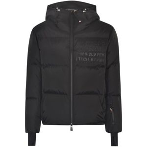 Moncler Zwarte Gewatteerde Jas Waterafstotend Geïsoleerd , Black , Heren , Maat: S