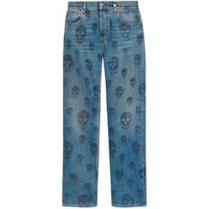 Alexander McQueen, Heren, Jeans, Blauw, Maat: XL Katoen,