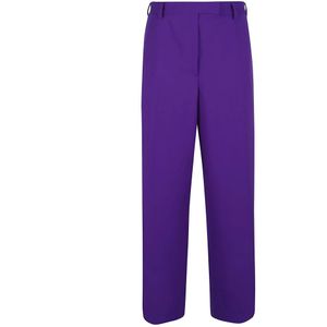 Dries Van Noten, Dames, Broeken, Paars, Maat: XS Wol,