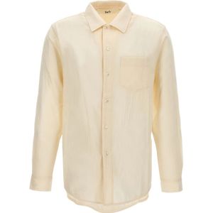 Séfr, Heren, Overhemden, Beige, Maat: S Katoen,