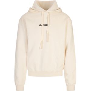 Jil Sander, Heren, Sweatshirts & Hoodies, Wit, Maat: S Katoen,