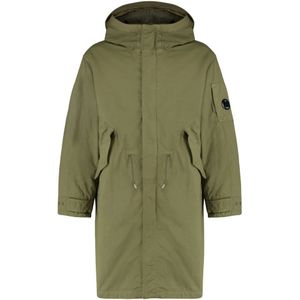C.p. Company, Heren, Mantels, Groen, Maat: M Katoen,