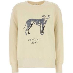 Autry, Dames, Sweatshirts & Hoodies, Beige, Maat: M Katoen,