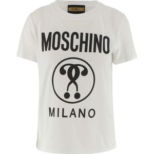 Moschino, Dames, Tops, Wit, Maat: XS Katoen,