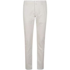 Jacob Cohën, Heren, Broeken, Wit, Maat: W35 Katoen,