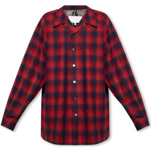 Maison Margiela, Heren, Overhemden, Rood, Maat: L Wol,