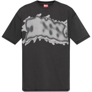 Diesel, Heren, Tops, Grijs, Maat: L