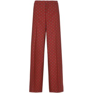 Etro, Dames, Broeken, Rood, Maat: S Wol,
