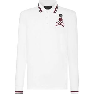 Philipp Plein, Heren, Tops, Wit, Maat: S Katoen,