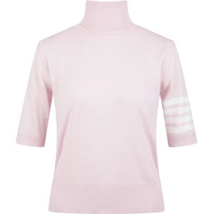 Thom Browne, Dames, Truien, Roze, Maat: XS Wol,