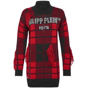 Philipp Plein, Dames, Jurken, Rood, Maat: S Wol,
