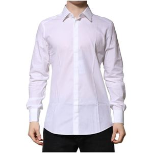 Dolce & Gabbana, Heren, Overhemden, Wit, Maat: XS Katoen,