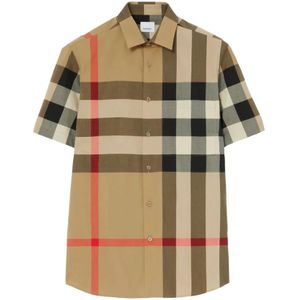 Burberry, Heren, Overhemden, Veelkleurig, Maat: XL Katoen,