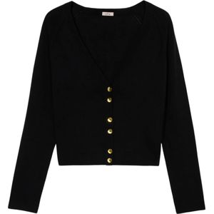 Oltre, Dames, Truien, Zwart, Maat: XL Viscose,