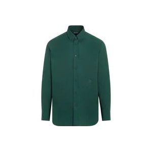 Burberry Groen Katoenen Overhemd , Green , Heren , Maat: XL