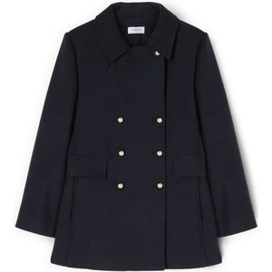 Motivi, Dames, Mantels, Blauw, Maat: 2XS Wol,