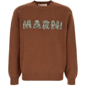 Marni, Heren, Truien, Bruin, Maat: L