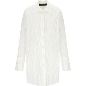 Federica Tosi, Dames, Blouses & Shirts, Wit, Maat: S Katoen,