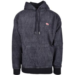 Diesel, Heren, Sweatshirts & Hoodies, Grijs, Maat: L Katoen,