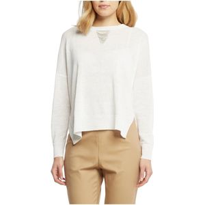 Peserico, Dames, Truien, Wit, Maat: S Katoen,