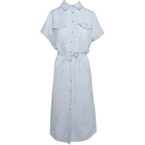 Hést, Dames, Jurken, Blauw, Maat: M Denim,