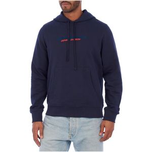 Diesel, Heren, Sweatshirts & Hoodies, Blauw, Maat: L Katoen,