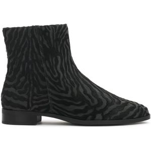 Kazar - Enkellaarsjes - Zwart - Leer