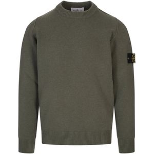 Stone Island, Heren, Truien, Groen, Maat: 2XL Wol,